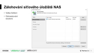 11Corporate
Zálohování síťového úložiště NAS
• Volba Sdílení
• Odmaskování
souborů
 
