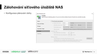14Corporate
Zálohování síťového úložiště NAS
• Konfigurace plánování úlohy
 
