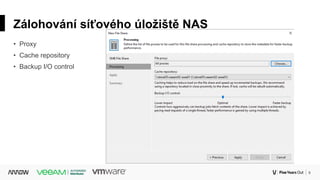 9Corporate
Zálohování síťového úložiště NAS
• Proxy
• Cache repository
• Backup I/O control
 