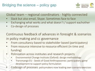 Creating spaces for science policy dialogue