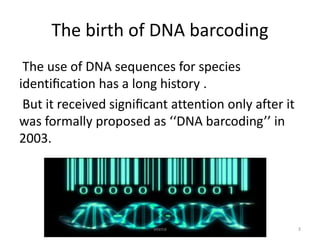 dna barcoding | PPTX