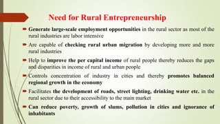 Prospects and challenges of rural entrepreneurship in india | PDF