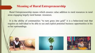 Prospects and challenges of rural entrepreneurship in india | PDF