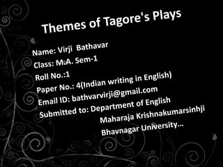 Rabindranath Tagore's plays