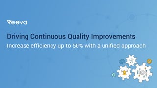 Driving Continuous Quality
Improvements
 