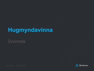 Hugmyndavinna
Úrvinnsla
 