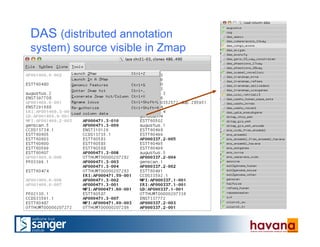 DAS (distributed annotation
system) source visible in Zmap
 