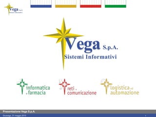 Presentazione Vega S.p.A.
Giussago, 31 maggio 2010    1
 