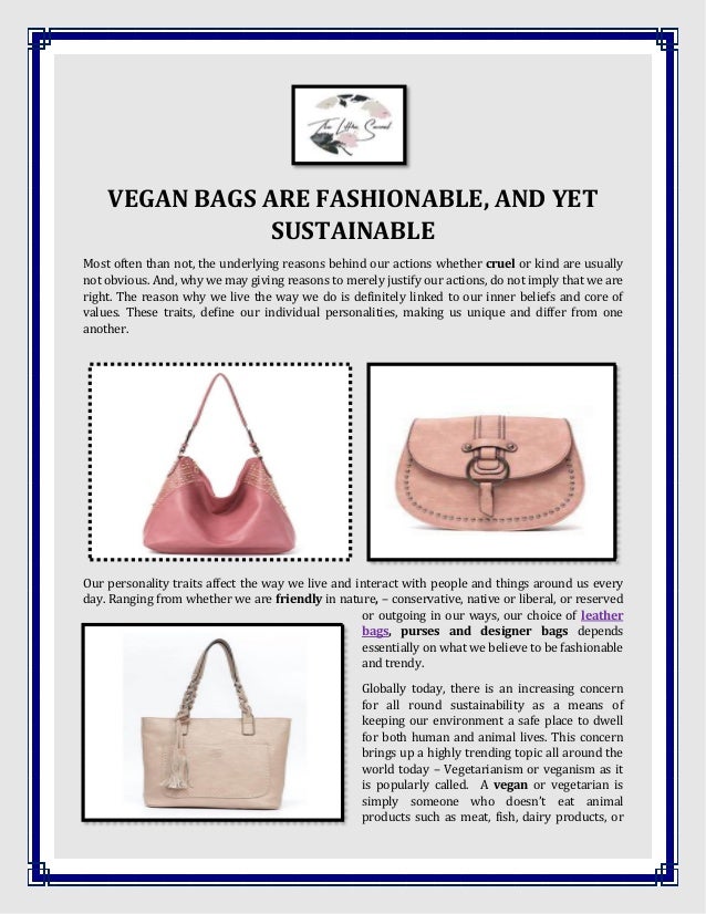 vegan sustainable bags