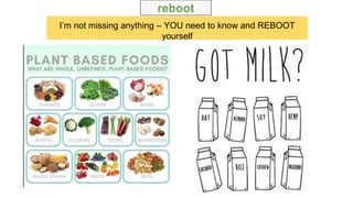 I’m not missing anything – YOU need to know and REBOOT
yourself
reboot
 