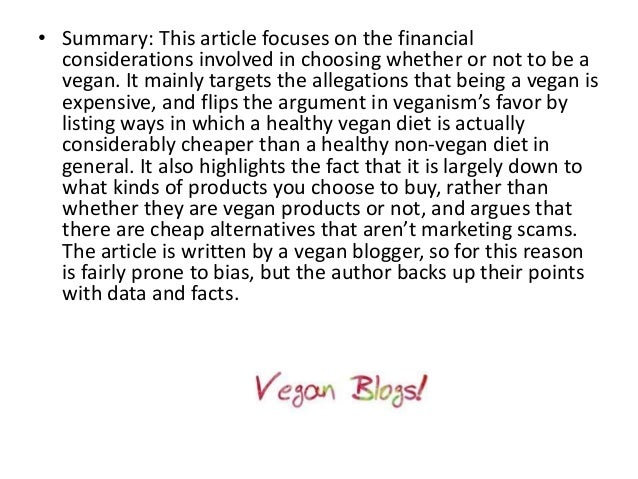 thesis statement for veganism