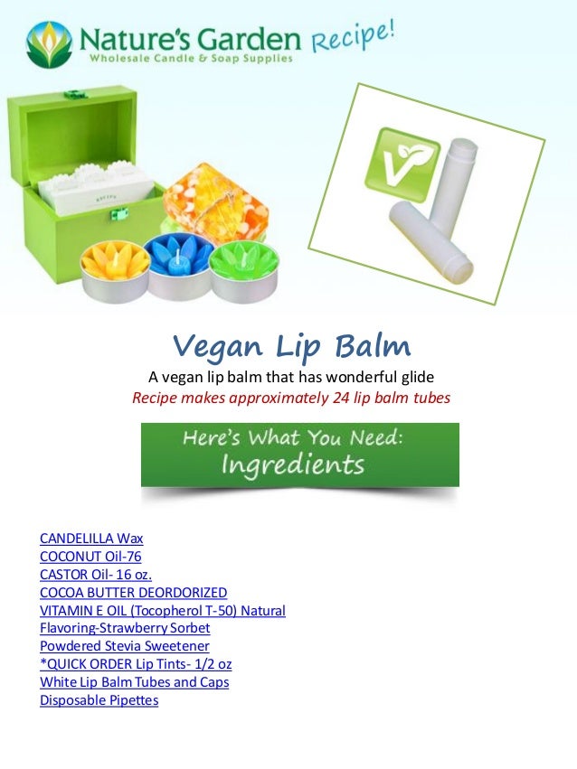 Vegan lip balm recipe