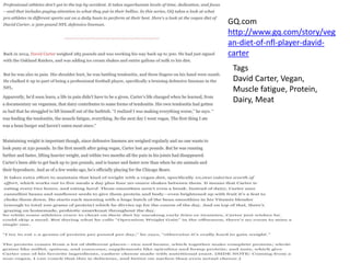GQ.com
http://www.gq.com/story/veg
an-diet-of-nfl-player-david-
carter
Tags
David Carter, Vegan,
Muscle fatigue, Protein,
Dairy, Meat
 