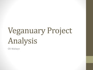 Veganuary Project
Analysis
Oli Walwyn
 