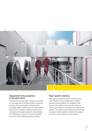 VEGA Pressure & Level Measurement - Paper Industry Applications | PDF