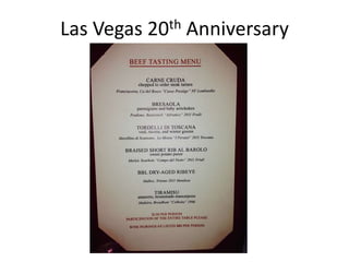 Las Vegas 20th Anniversary 
 