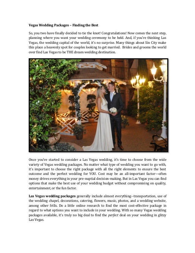 Vegas Wedding Packages