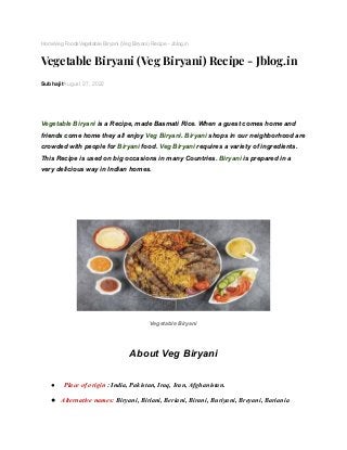 Vegetable Biryani (Veg Biryani) Recipe - Jblog.in.pdf
