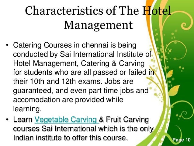 Hotel Management Courses in Chennai