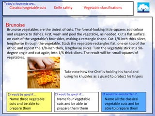 Vegetable cuts gcse y10 | PPTX