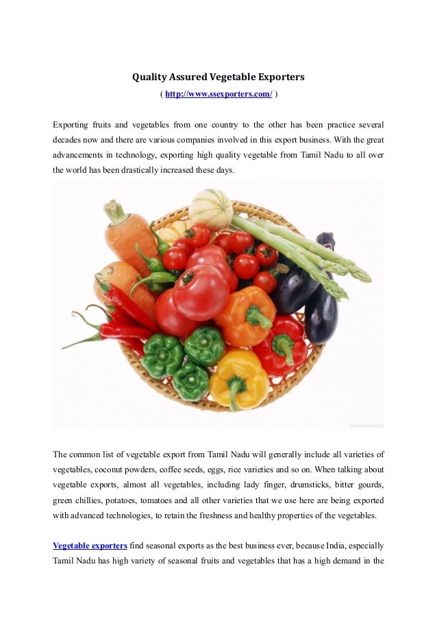 Vegetable exporters