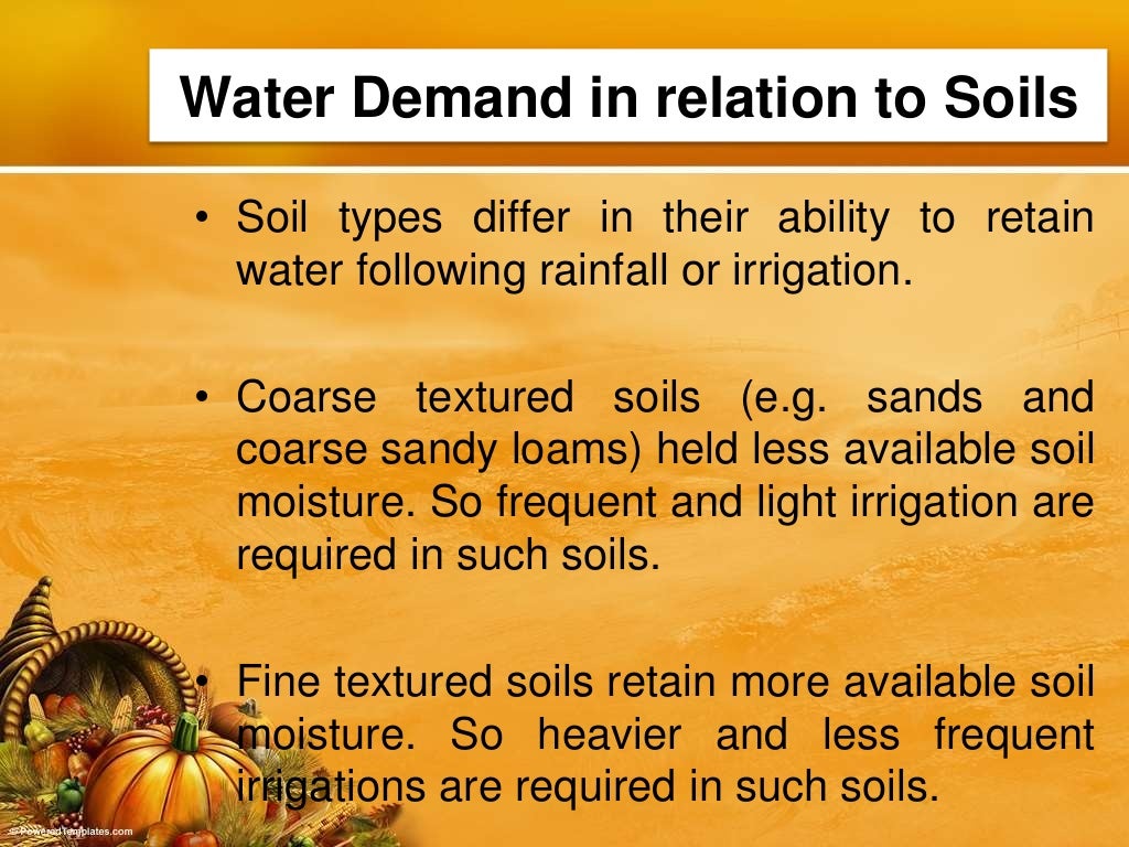 Irrigation & Water Requirements of Vegetable Crops