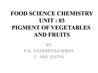 "Exploring Vegetable Pigments & Their Applications" or "Introduction to ...