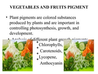 "Exploring Vegetable Pigments & Their Applications" or "Introduction to ...
