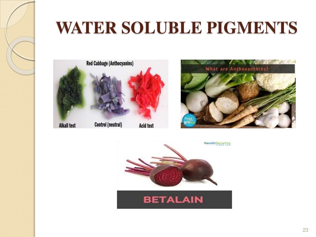 Vegetable pigments
