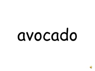 avocado 