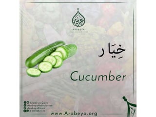 Vegetables names in Arabic language