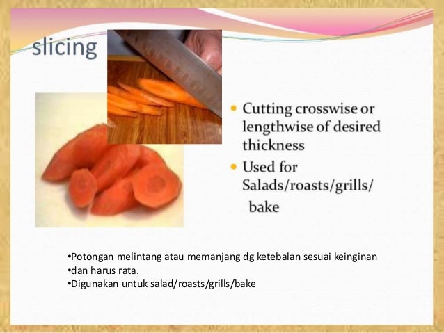 Jenis-Jenis Potongan Sayuran