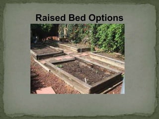 Raised Bed Options
 