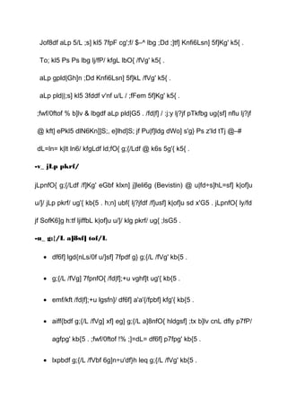 Jof8df aLp 5/L ;s] kl5 7fpF cg';f/ $–^ lbg ;Dd ;]tf] Knfi6Lsn] 5f]Kg' k5{ .
To; kl5 Ps Ps lbg lj/fP/ kfgL lbO{ /fVg' k5{ .
aLp gpld|Gh]n ;Dd Knfi6Lsn] 5f]kL /fVg' k5{ .
aLp pld||;s] kl5 3fddf v'nf u/L / ;fFem 5f]Kg' k5{ .
;fwf/0ftof % b]lv & lbgdf aLp pld|G5 . /fd|f] / :j:y lj?jf pTkfbg ug{sf] nflu lj?jf
@ kft] ePkl5 dlN6Kn]]S;, e]lhd]S; jf Pu|f]ldg dWo] s'g} Ps z'Id tTj @–#
dL=ln= k|lt ln6/ kfgLdf ld;fO{ g;{/Ldf @ k6s 5g'{ k5{ .
-v_ jLp pkrf/
jLpnfO{ g;{/Ldf /f]Kg' eGbf klxn] j]leli6g (Bevistin) @ u|fd÷s]hL=sf] k|of]u
u/]/ jLp pkrf/ ug'{ kb{5 . h;n] ubf{ lj?jfdf /f]usf] k|of]u sd x'G5 . jLpnfO{ ly/fd
jf SofK6]g h:tf ljiffbL k|of]u u/]/ klg pkrf/ ug{ ;lsG5 .
-u_ g;{/L a]8sf] tof/L
• df6f] lgd{nLs/0f u/]sf] 7fpdf g} g;{/L /fVg' kb{5 .
• g;{/L /fVg] 7fpnfO{ /fd|f];+u vghf]t ug'{ kb{5 .
• emf/kft /fd|f];+u lgsfn]/ df6f] a'a'{/fpbf] kfg'{ kb{5 .
• aiff{bdf g;{/L /fVg] xf] eg] g;{/L a]8nfO{ hldgsf] ;tx b]lv cnL dfly p7fP/
agfpg' kb{5 . ;fwf/0ftof !% ;]=dL= df6f] p7fpg' kb{5 .
• lxpbdf g;{/L /fVbf 6g]n÷u'df}h leq g;{/L /fVg' kb{5 .
 