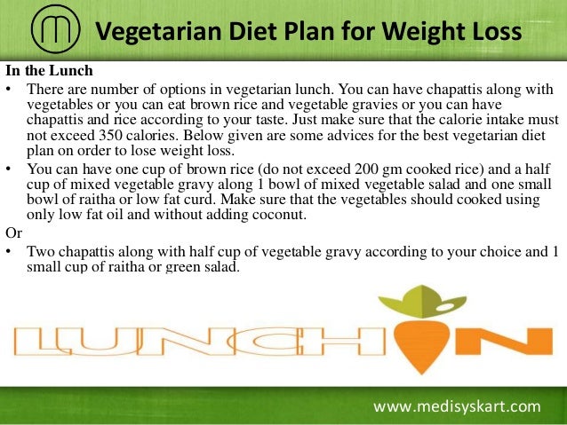 meal plan for weight loss for vegetarians