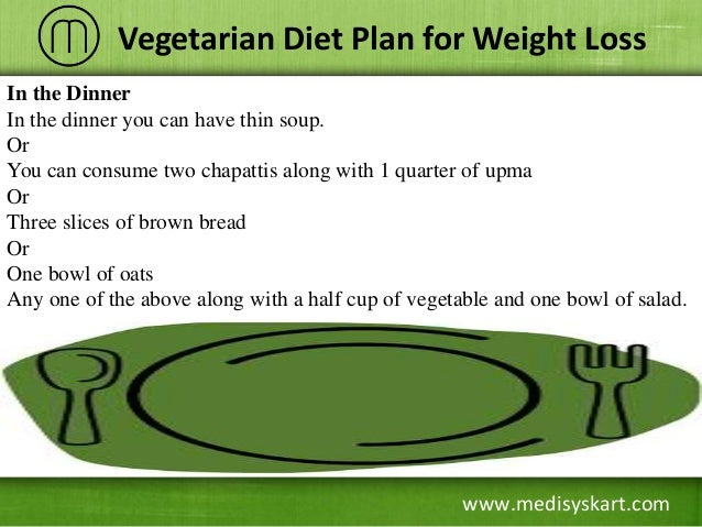vegetarian diet plan for weight loss in one month