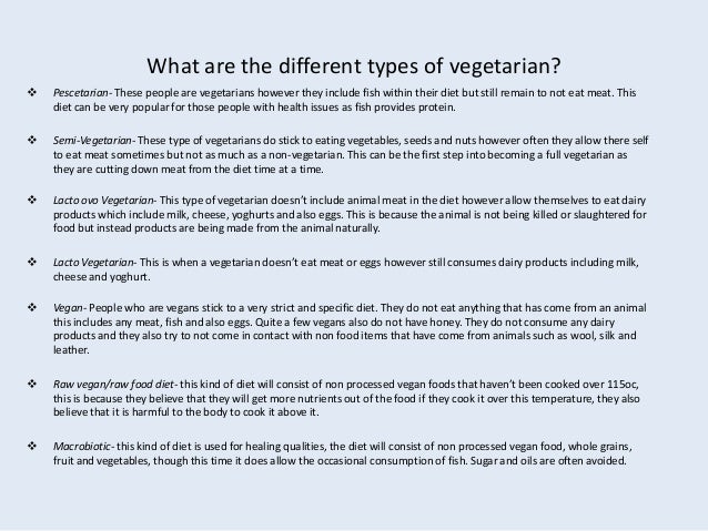 Types of veganism