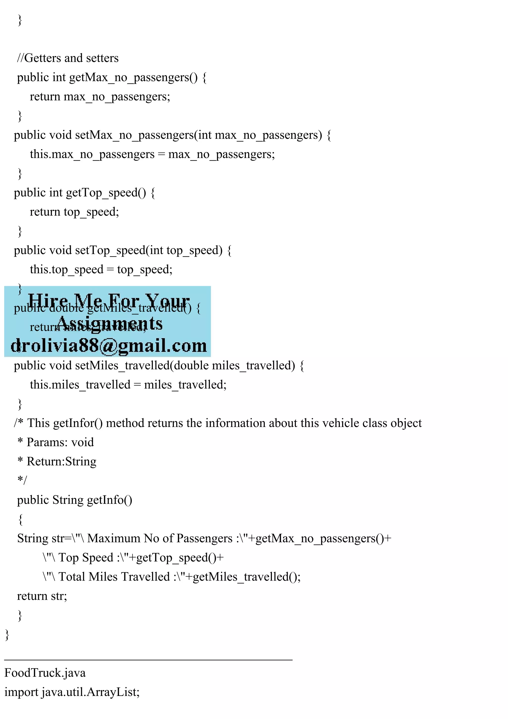 Vehicle.javapublic class Vehicle { Declaring instance var.pdf