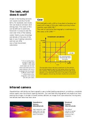 The example shows that the investment for the vehicle-
borne thermography paid for themselves after only about
two months....