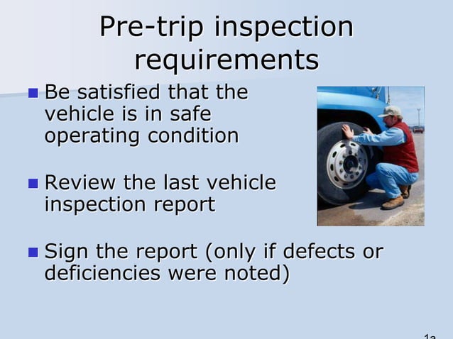 Vehicle Inspections Slideshow