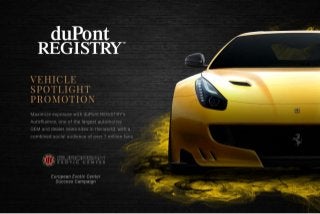 duPont REGISTRY Vehicle Spotlight Promotion
