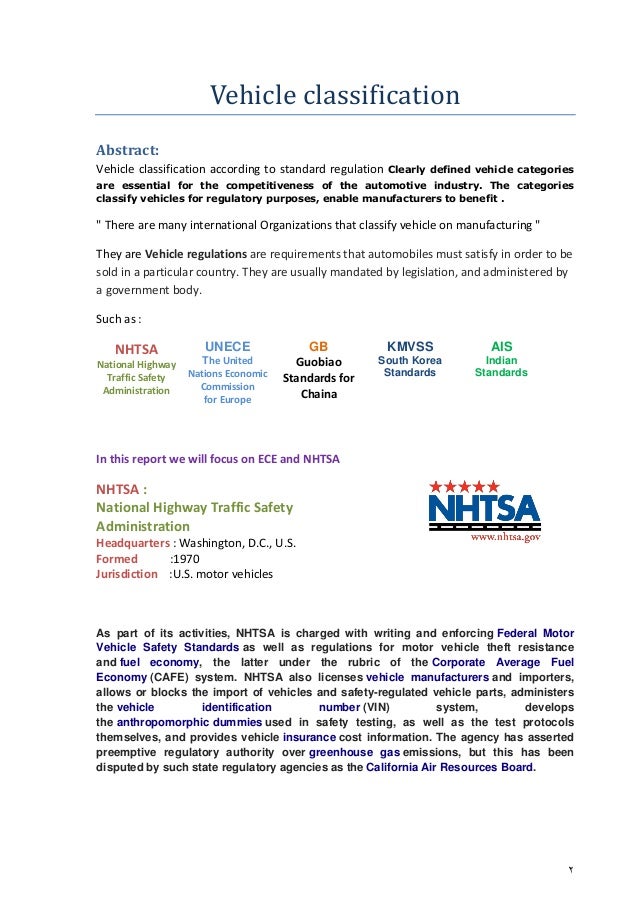 Vehicle classification