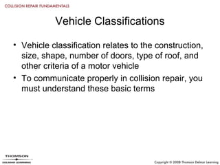 Vehicle Classification Presentation Vehicle construction ch9 | PPT