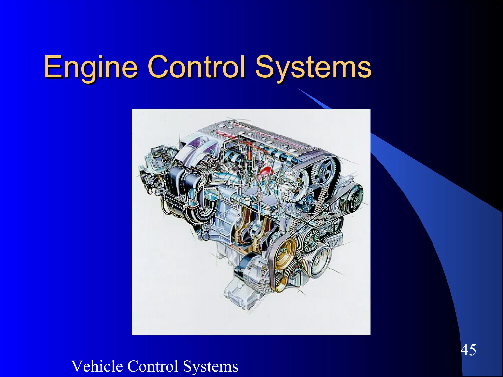 Vehicle Control Systems
45
Engine Control SystemsEngine Control Systems
 