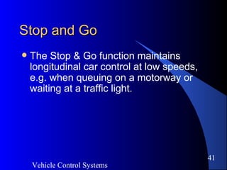 An Overview of Vehicle Control Systems | PDF