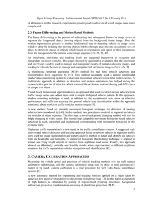 Vehicle detection and tracking techniques a concise review | PDF