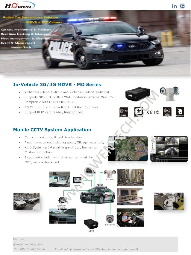 Vehicle Surveillance System MDVR newsletter for police car solution v8