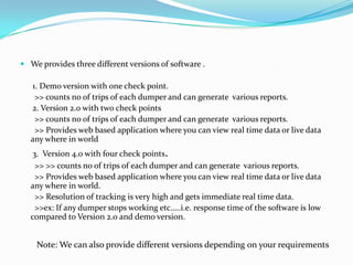 Vehicle tracking solution by asn tech | PPTX | Internet | Computing