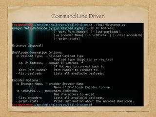 Command Line Driven 
 