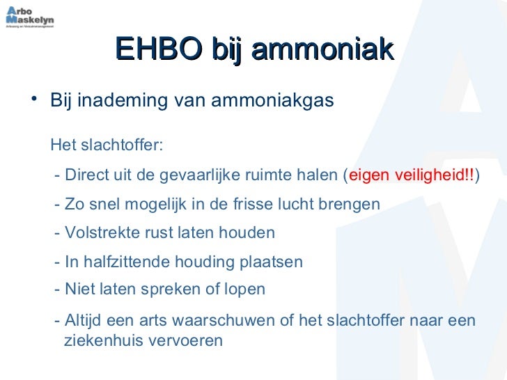 Veilig omgaan met ammoniak